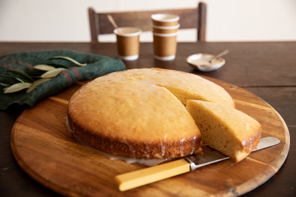 The Shady Baker's olive oil cake with a lemon glaze