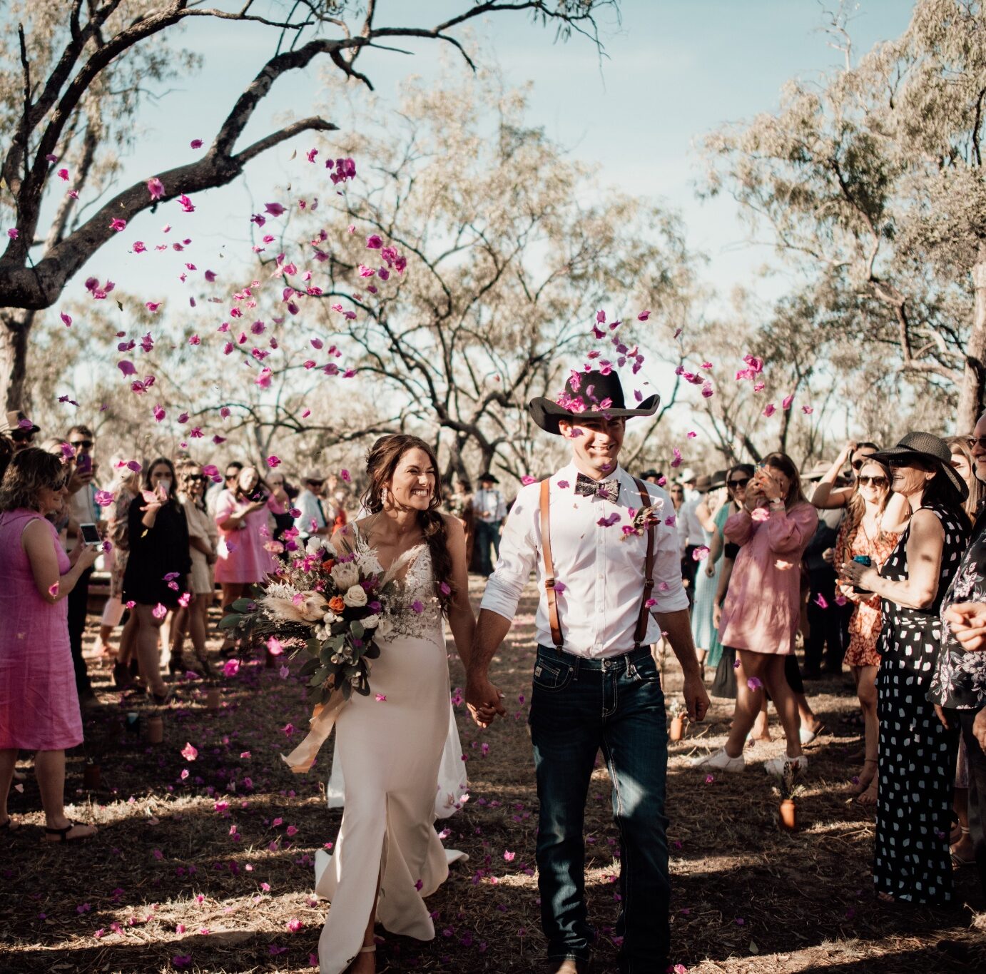 Kate and Jake's ‘Territory formal’ wedding was a celebration of the place they call home
