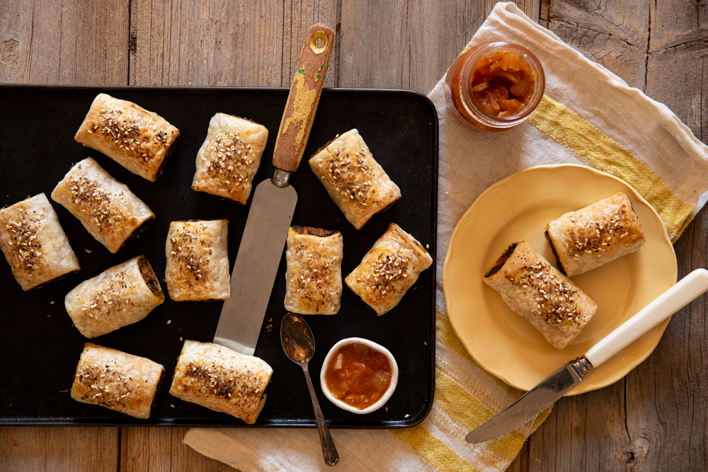 These vegetarian sausage rolls are perfect for picnics and school lunches