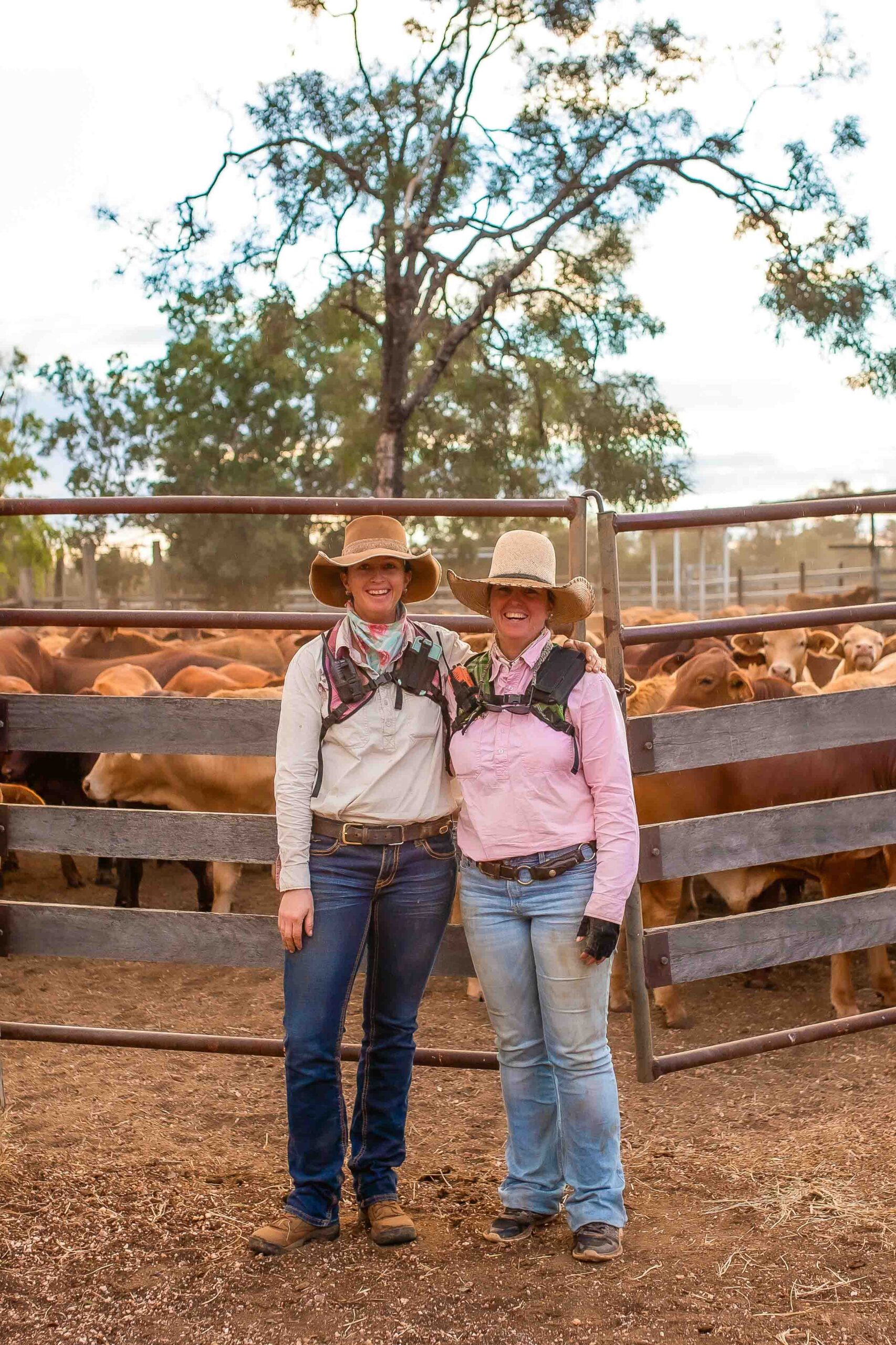 Sisters Amanda Loader and Heather Wieland are part of an all-girl mustering crew