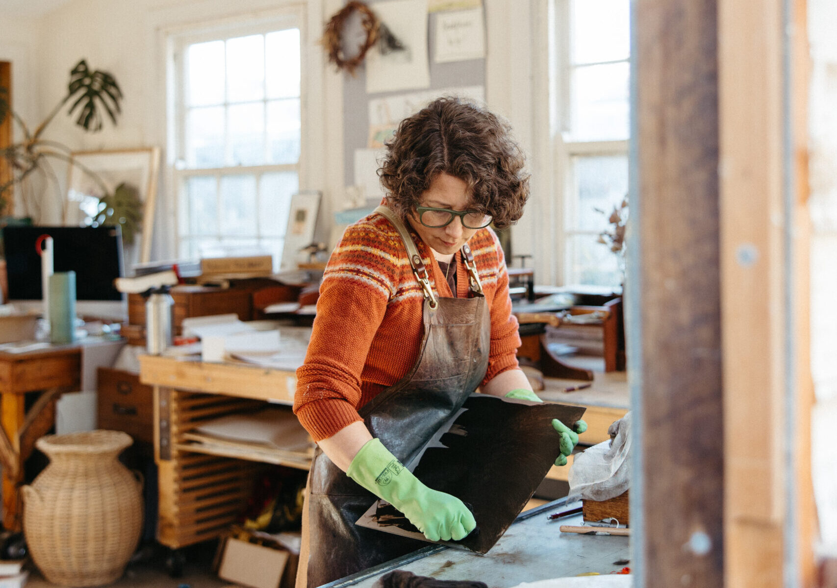Bridget Farmer creates native bird prints in her backyard studio